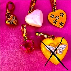 Lot of 4 Juicy Couture Heart Charms